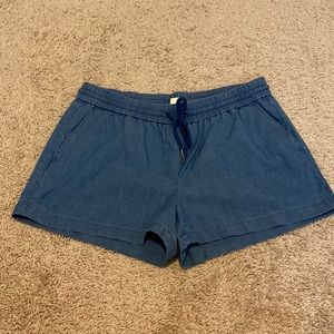 J. Crew drawstring chambray shorts
